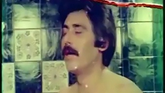 Turkish Couple'S Sensual Kiss And Breast Play