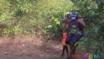 Ebony Bbw Gets Pounded Hard Outdoors In The Bushes